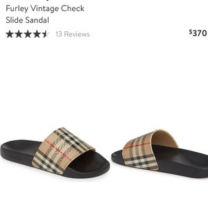 Burberry Vintage Check Slides. Women’s size 9. Like New